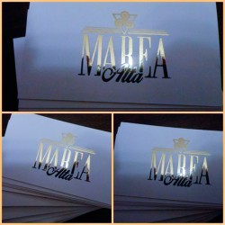 Tarjetas mate + hot-stamping