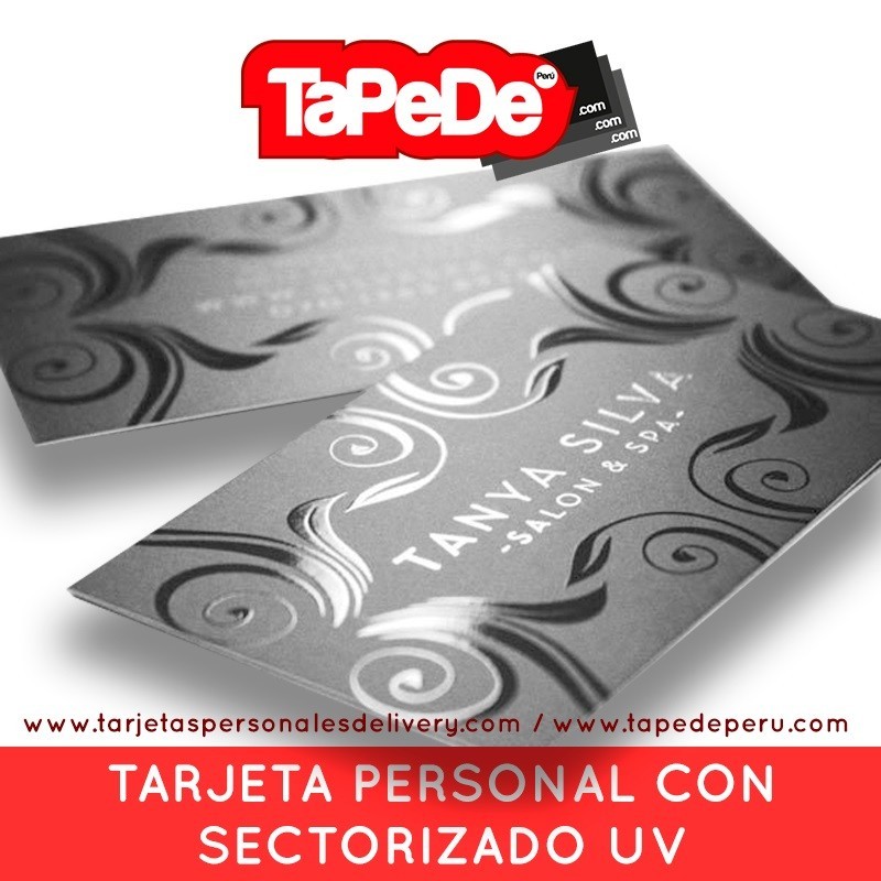 Tarjetas personales / presentacion con sectorizado UV