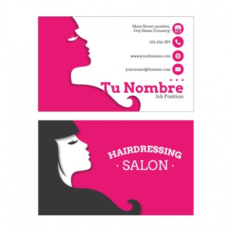 Plantilla de tarjeta de visita para peluquería
