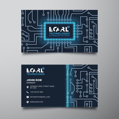 Plantilla de tarjeta de visita diseño informatico Plantilla de tarjeta de visita diseño informatico